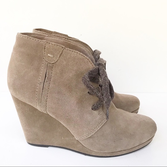 Dolce Vita Gael Lace-up Wedge Bootie Tan Size 8.5 - Picture 2 of 8